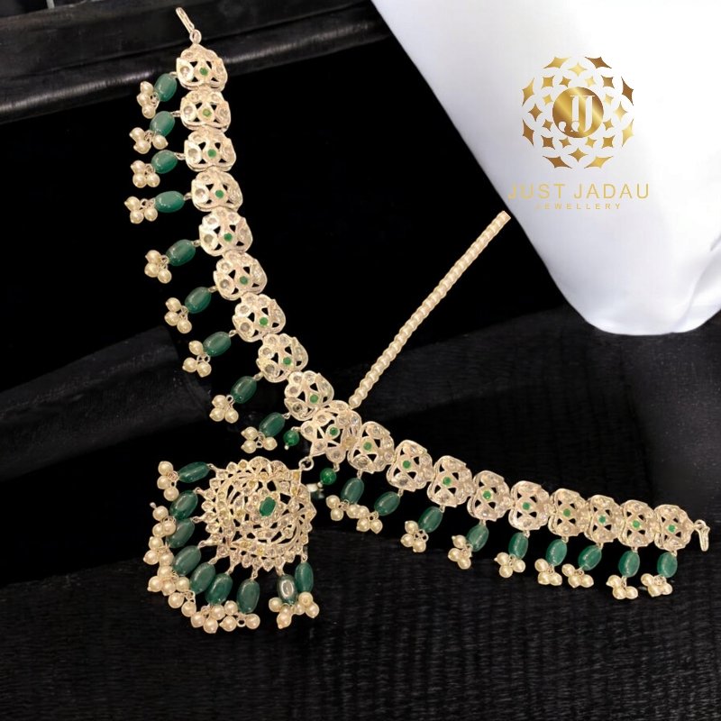 Jadau Mathapatti Collection – Handcrafted Bridal Matha Patti Online