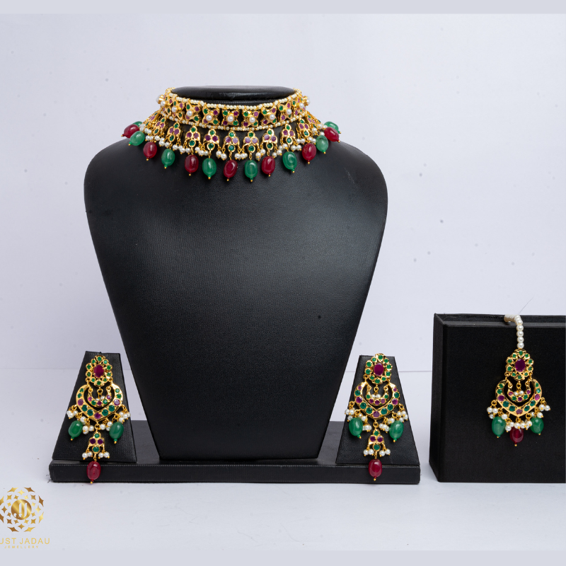 Mahira Bridal Set – Exquisite Jadau Bridal Jewellery Set | Buy Luxury Bridal Set Online