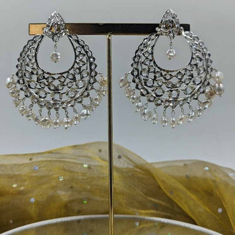 Hansini Chandbali in real Baroque pearls