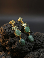 Nayaab Real Emerald Earrings