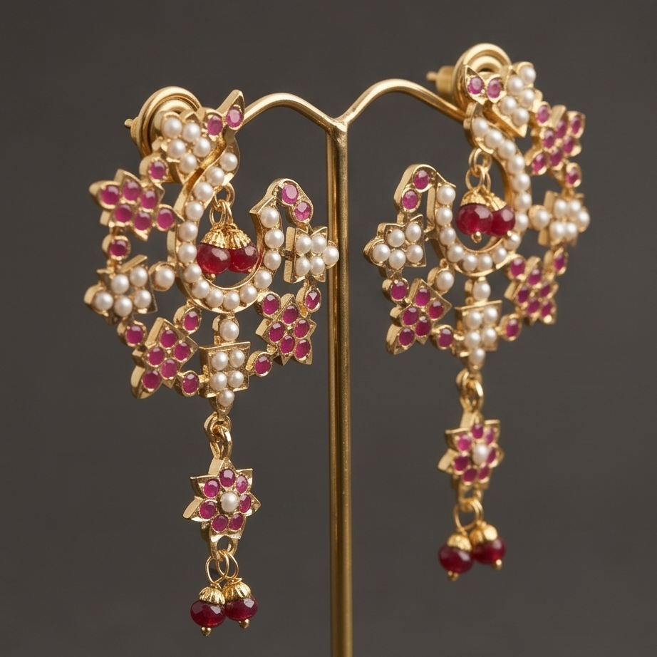 Aura Studs in Ruby