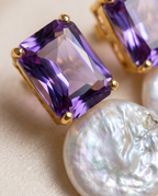 Margerita Baroque Jadau Pearls Set In Amythist