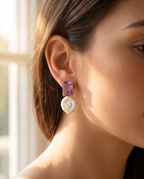 Margerita Baroque Jadau Pearls Set In Amythist