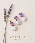Margerita Baroque Jadau Pearls Set In Amythist
