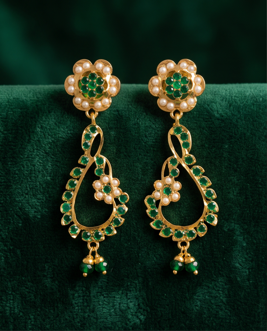 Noor Emerald Jadau Earrings