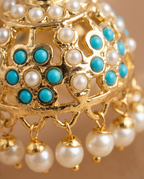 Firoza Blossom Jadau Jhumki