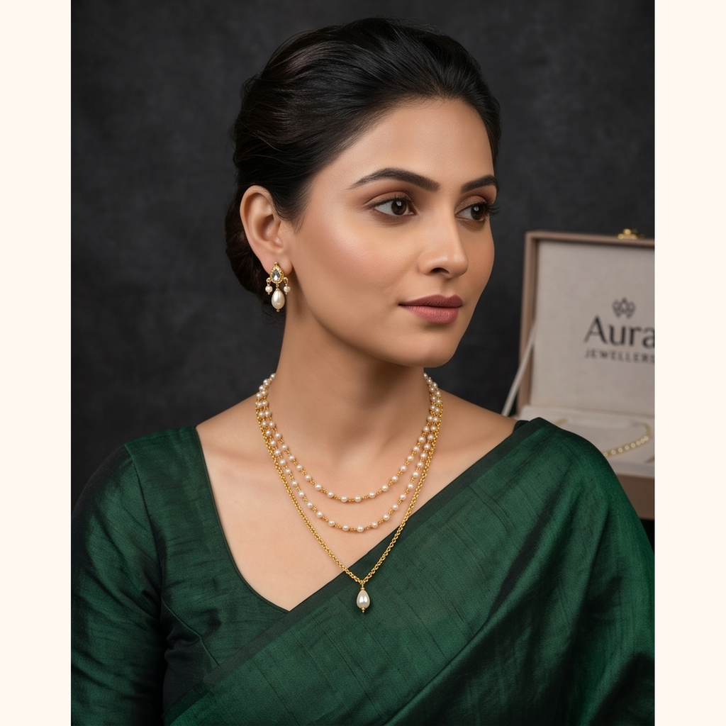 Roma Jadau Pearl Necklace