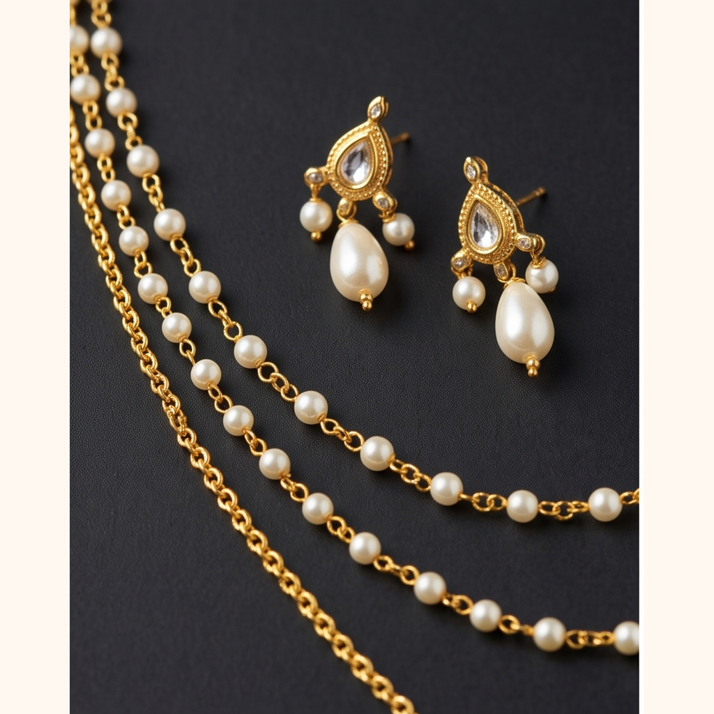 Roma Jadau Pearl Necklace