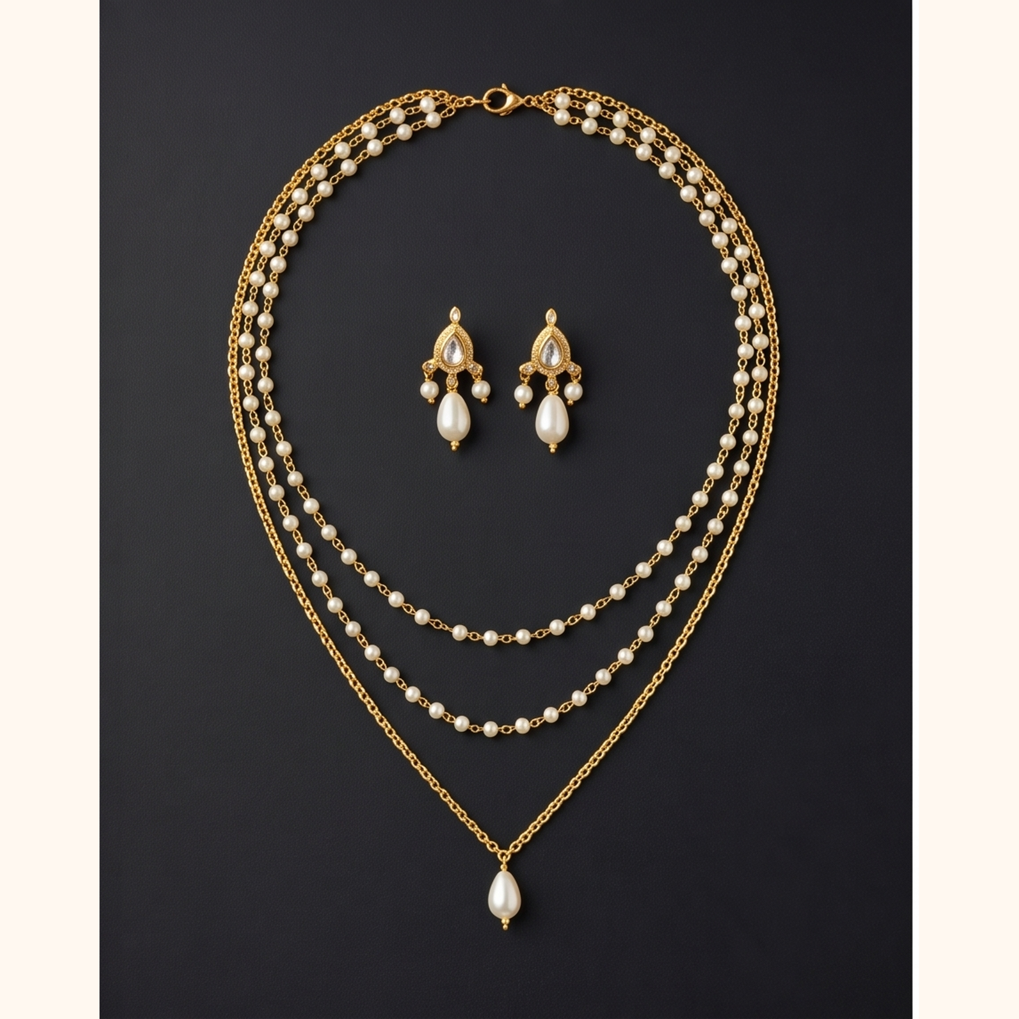 Roma Jadau Pearl Necklace