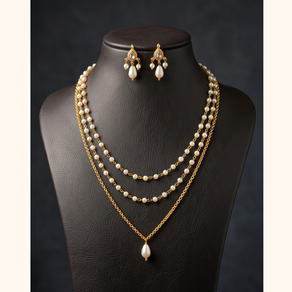 Roma Jadau Pearl Necklace