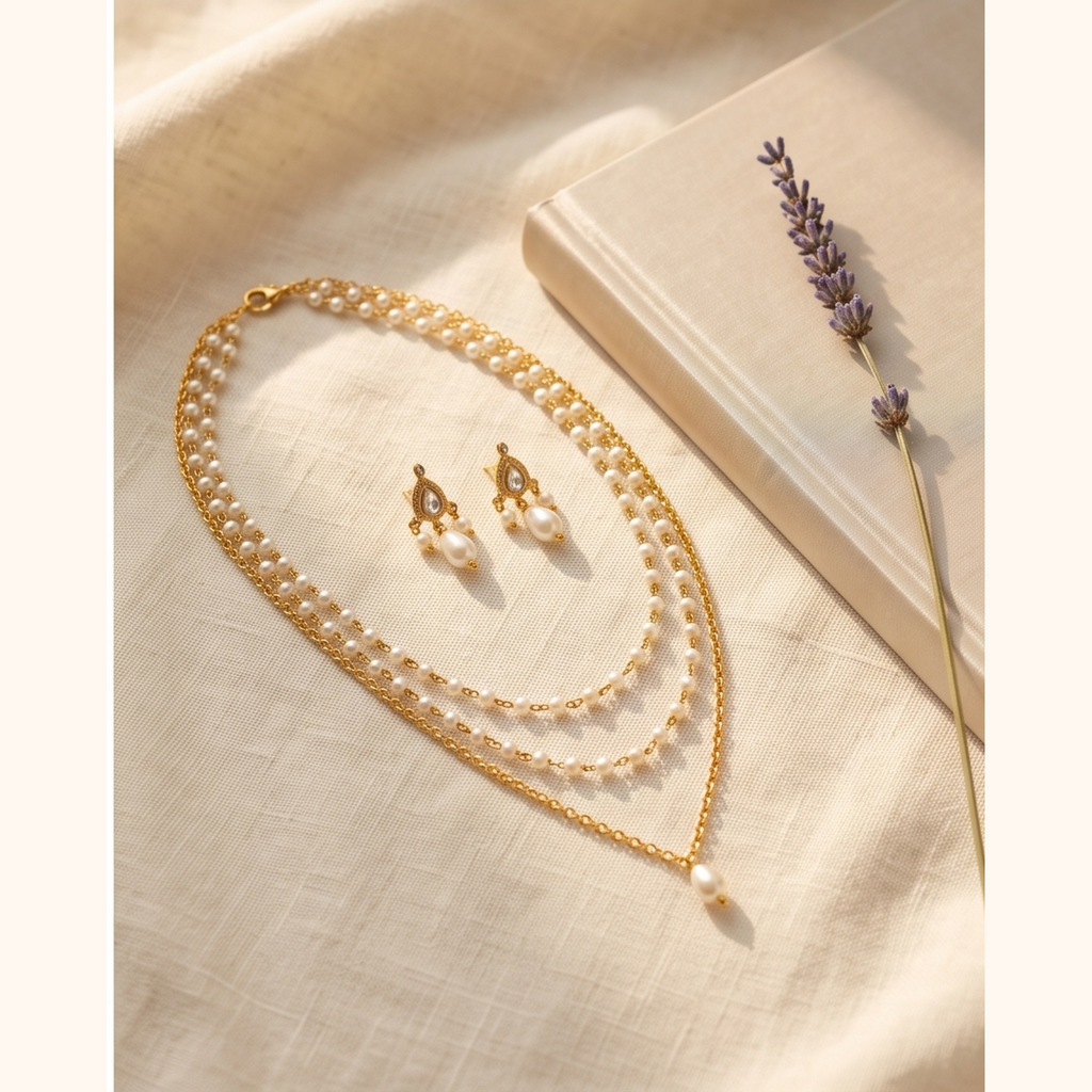 Roma Jadau Pearl Necklace