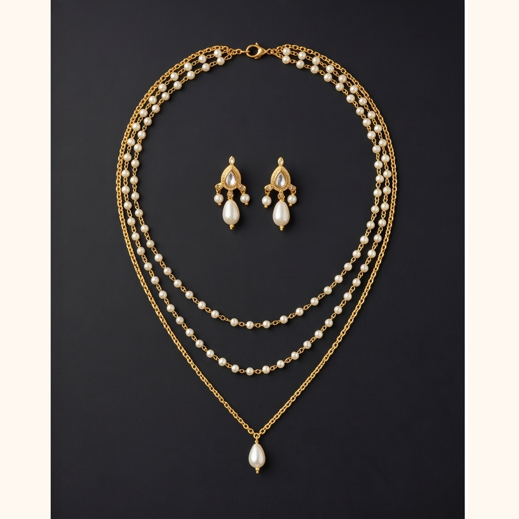 Roma Jadau Pearl Necklace