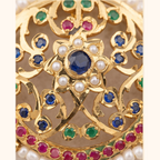 Bela Jadau Studs in Blue- Ruby - Green