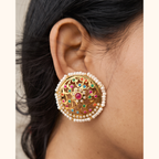 Bela Jadau Studs in Navratan
