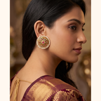 Bela Jadau Studs in Navratan