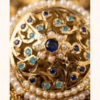 Bela Jadau Studs in Blue- Firoza