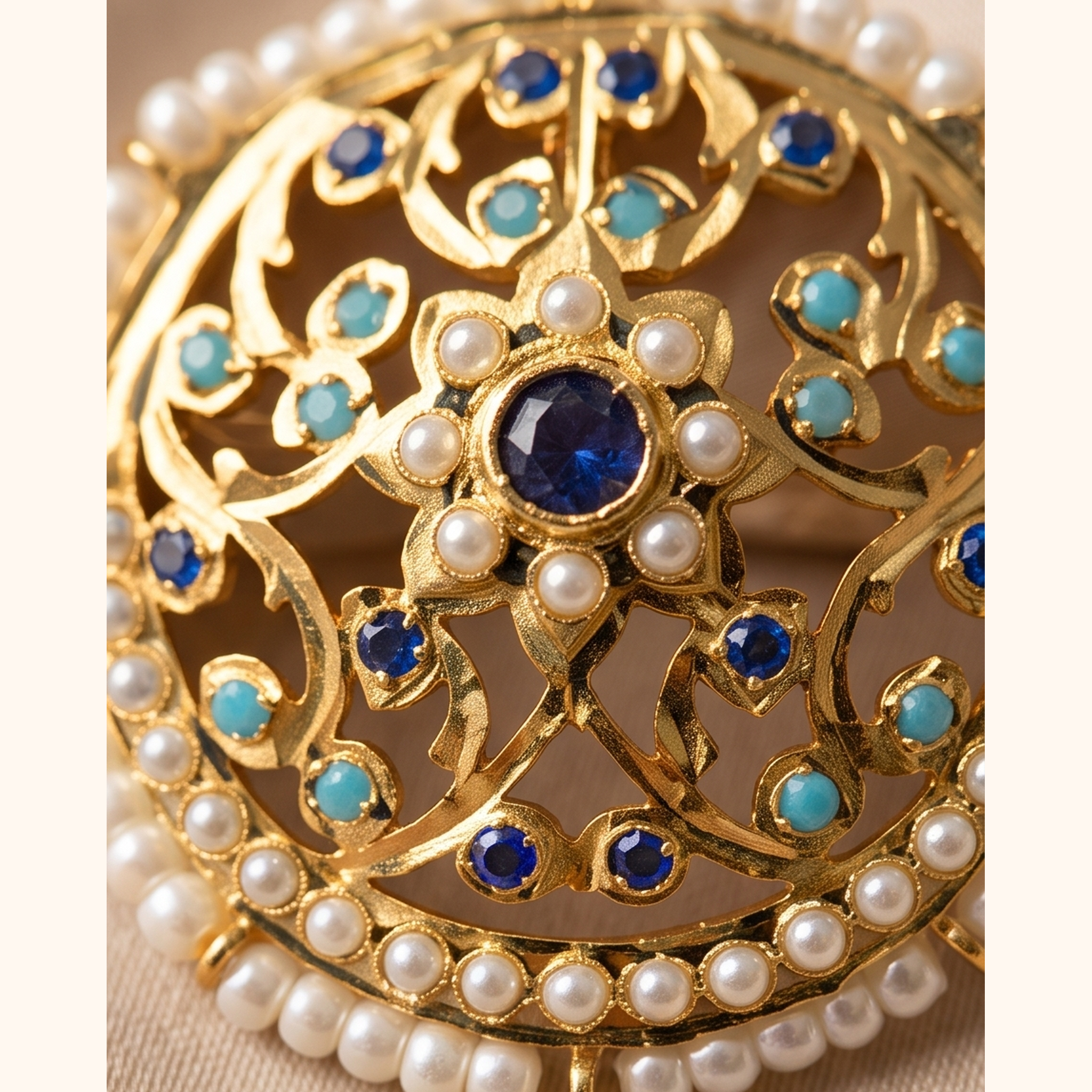 Bela Jadau Studs in Blue- Firoza