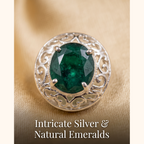 Real Emerald Oval shape Kurta Buttons