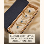 Real Emerald Oval shape Kurta Buttons