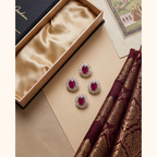 Real Ruby Kurta Buttons