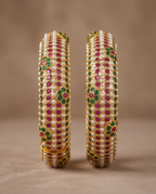 Bahar Jadau Bangles Set With Multi Stones