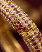 Bahar Jadau Bangles Set With Ruby Stones