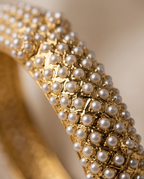 Bahar Jadau Bangles Set With Pearls Stones