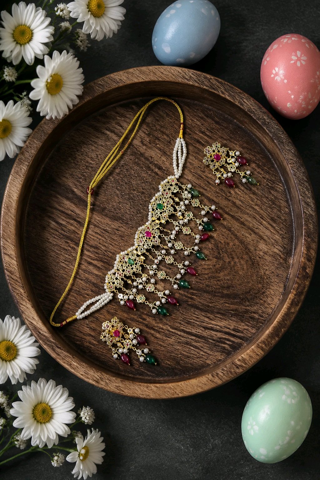 Fazeen Choker Jadau Jewellery Set In Multi