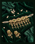 Fazeen Choker Jadau Jewellery set In Emerald