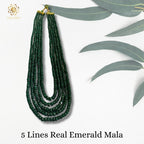 5 Lines Real Emerald Beads Mala
