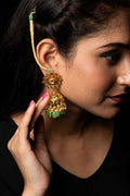 Dania Jhumki emerald-pearl