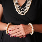Ismat Pearl Layered Haar Combo Set