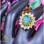 Real Emerald Jadau Finger Ring