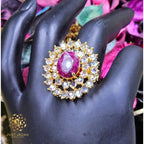Real Ruby Jadau Finger Ring
