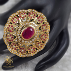 Karina Ruby Statement Finger Jadau Ring