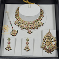 Yasmeen Jadau Bridal Jewellery Set In Multi Stones