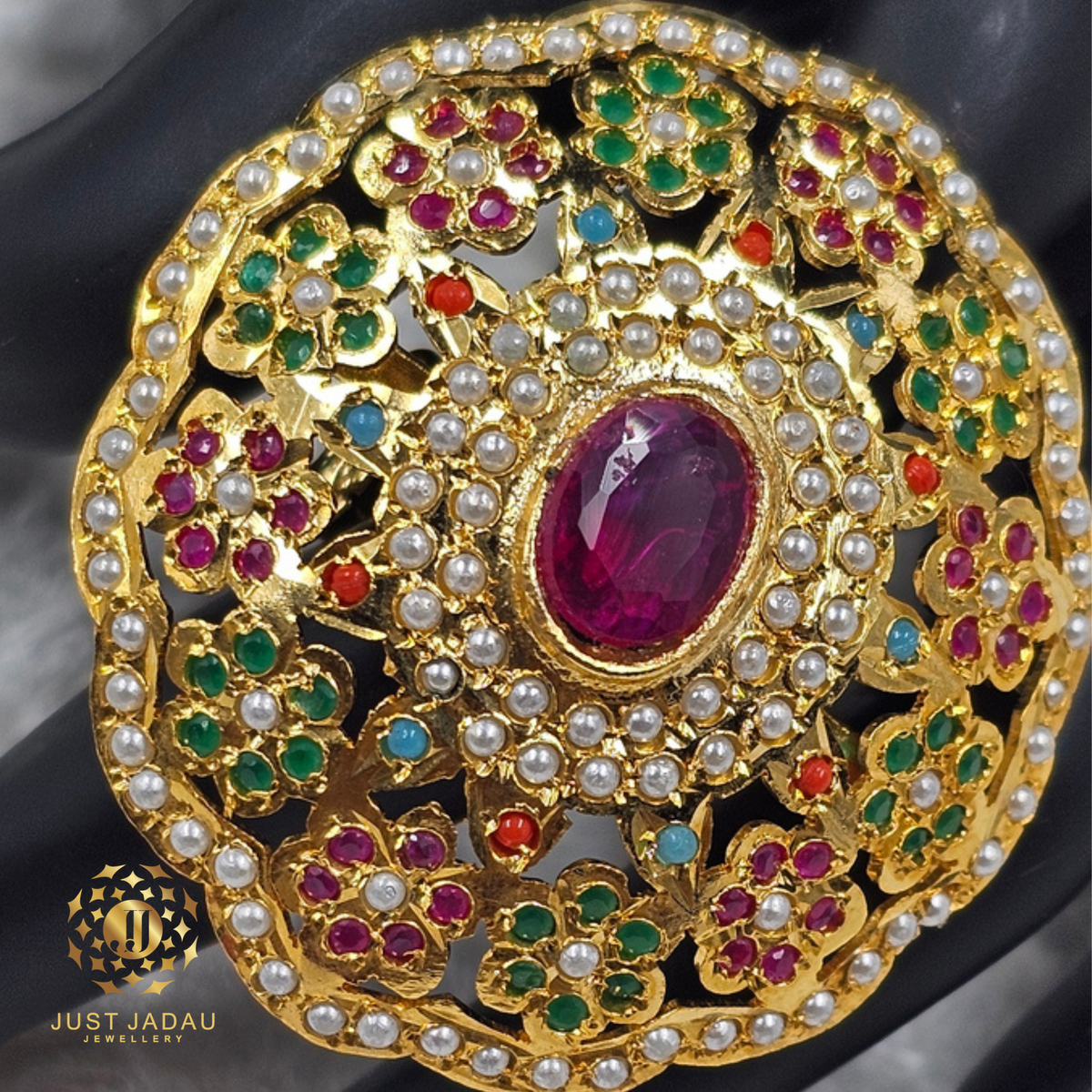 Karina Navratan Statement Finger Jadau Ring