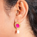 Damini Studs In Real pearls