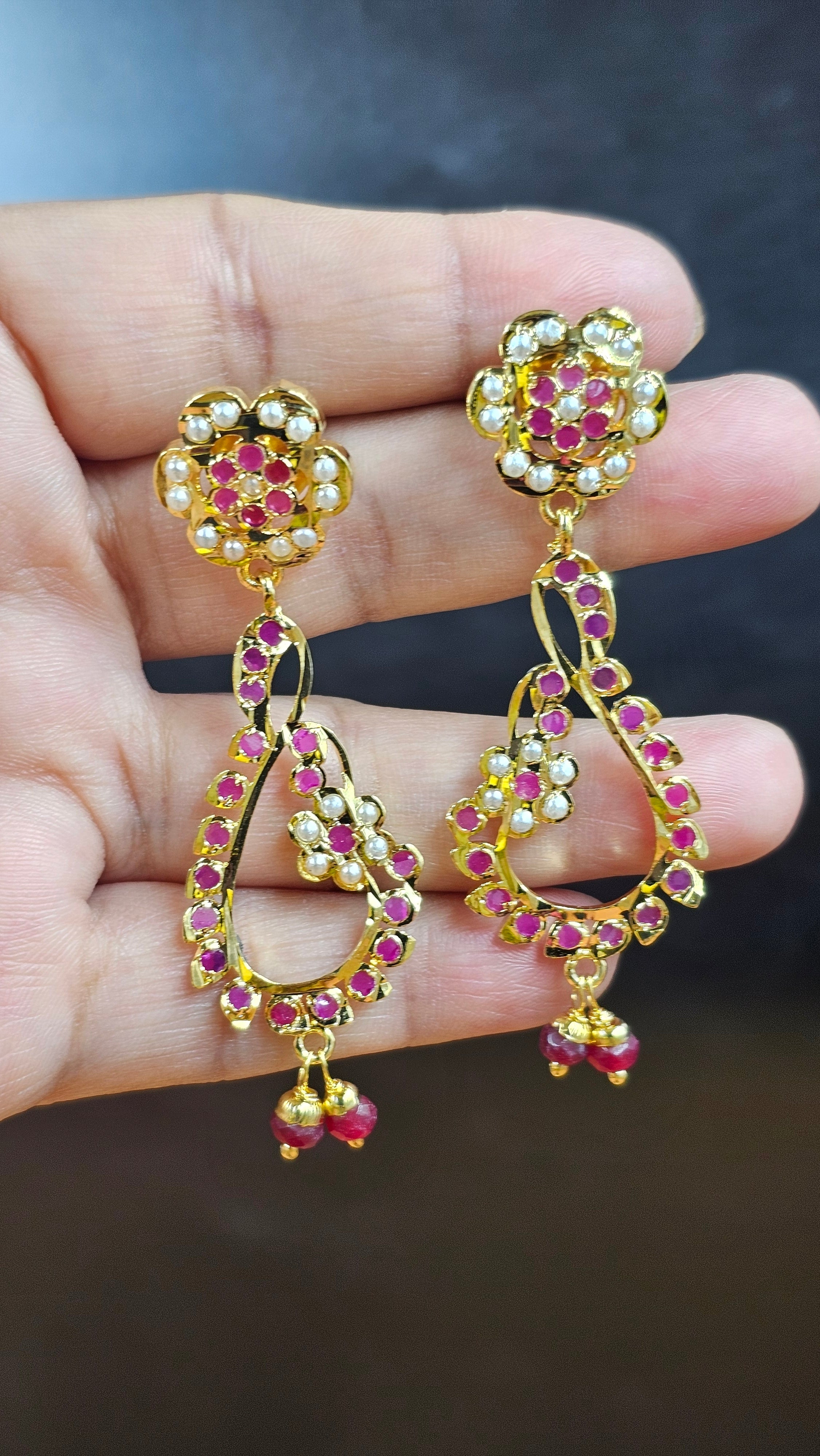 Noor Ruby Jadau Earrings
