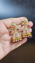 Ruby Blossom Jadau Jhumki