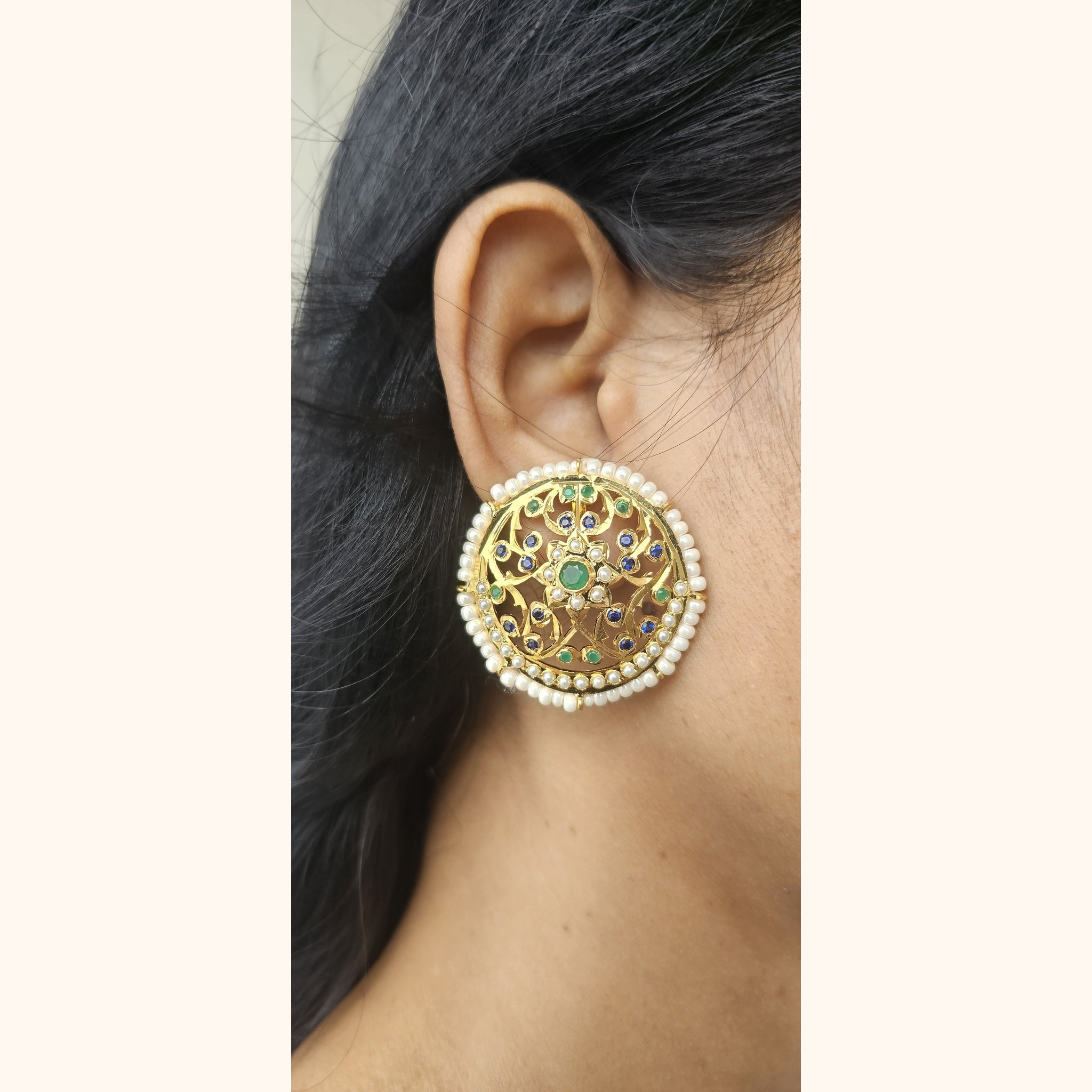 Bela Jadau Studs in Blue- Green