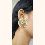 Bela Jadau Studs in Blue- Ruby - Green
