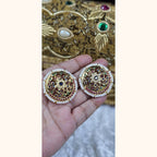 Bela Jadau Studs in Blue- Ruby - Green