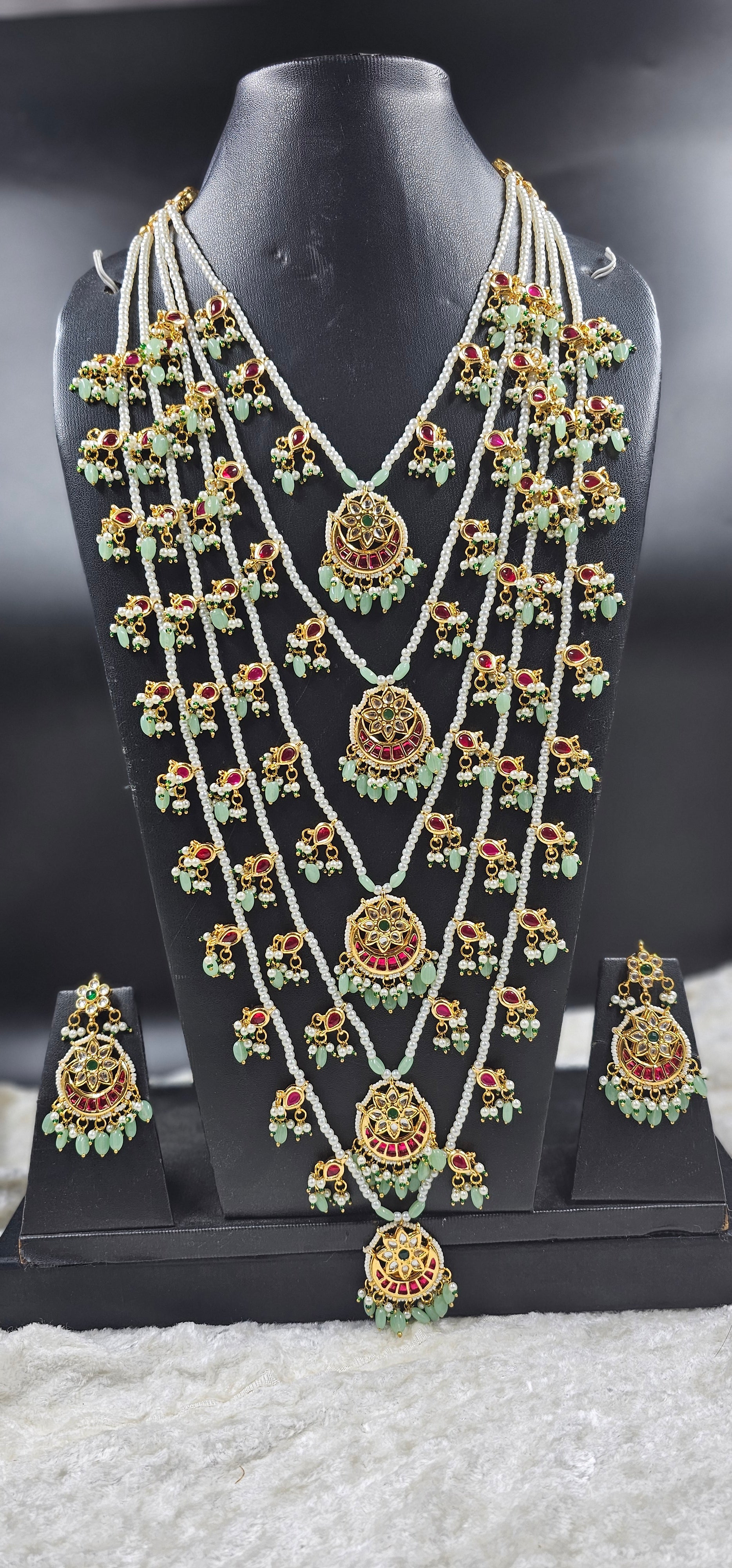 Jhansi Jadau Layer Haar With Kundans