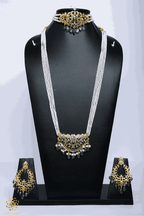 Kinza Bridal Set in Real Emerald and Pearls