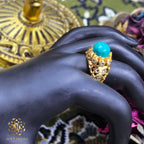 Real Firoza Jadau Finger Ring