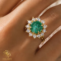 Real Emerald Jadau Finger Ring
