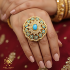 Karina Firoza Statement Finger Jadau Ring