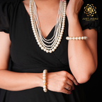 Ismat Pearl Layered Haar Combo Set