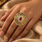 Karina Multi Statement Finger Jadau Ring